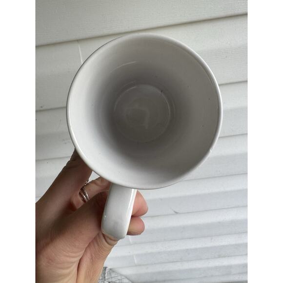 Starbucks 2003 Elegant Bone White Tall Thin Coffee Mug 12 Oz - Vintage - Picture 6 of 8